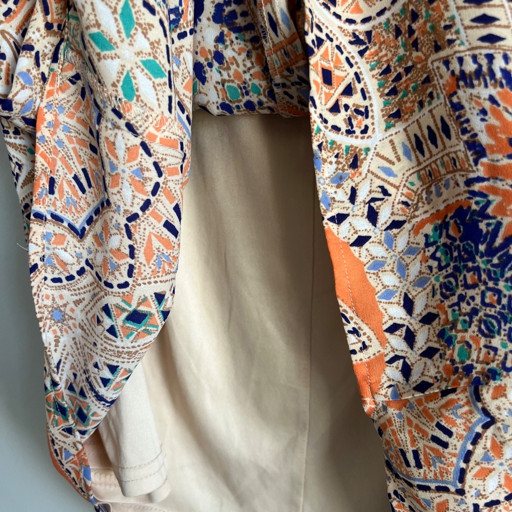 Vintage style hippy chic dress or tunic top in multi colour awesome fun pattern - Picture 6 of 8